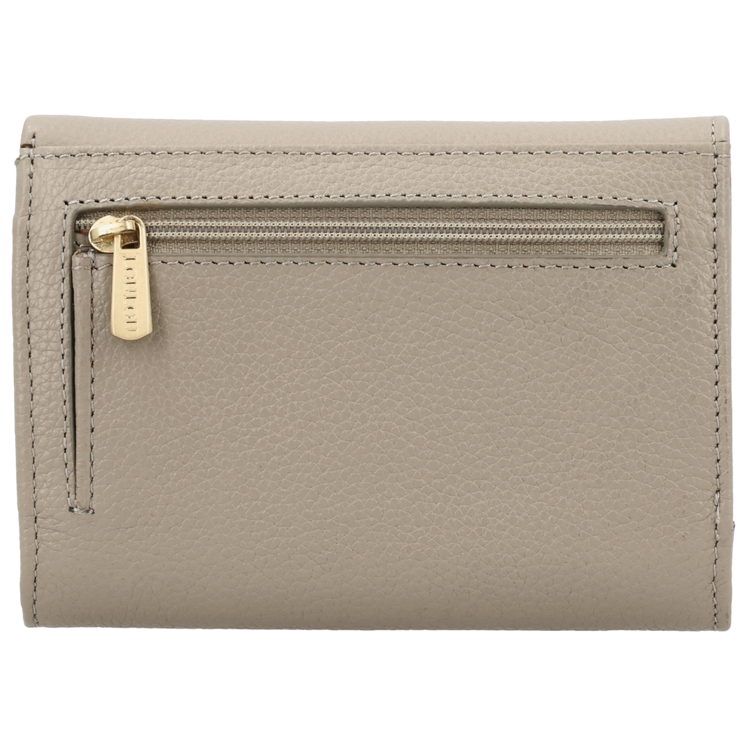 Achterkant van de LOULOU Fleur portemonnee #kleur_soft-sepia