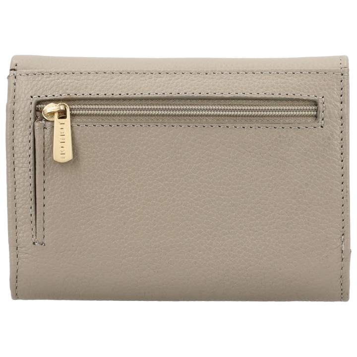 Achterkant van de LOULOU Fleur portemonnee #kleur_soft-sepia