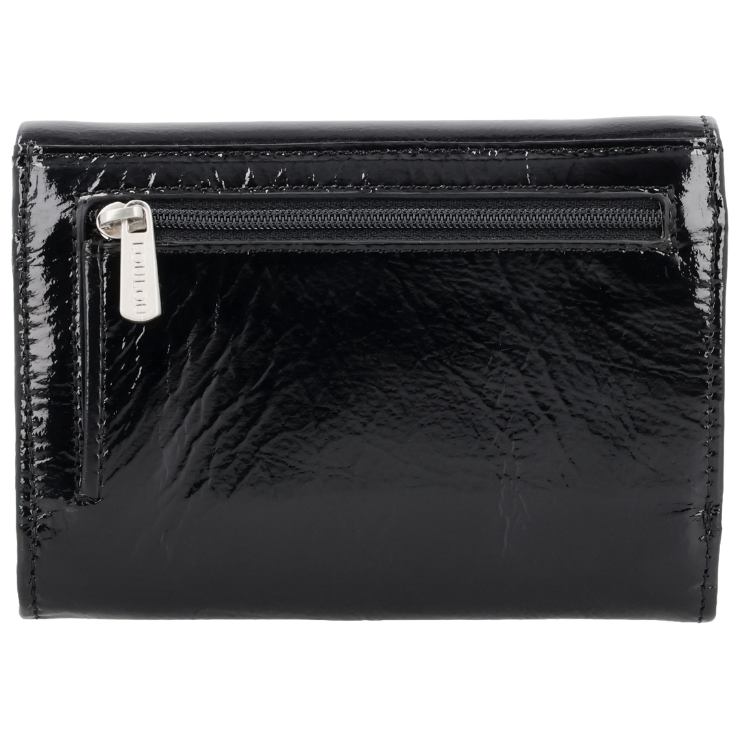 Achterkant van de LOULOU Fleur portemonnee #kleur_glace-black