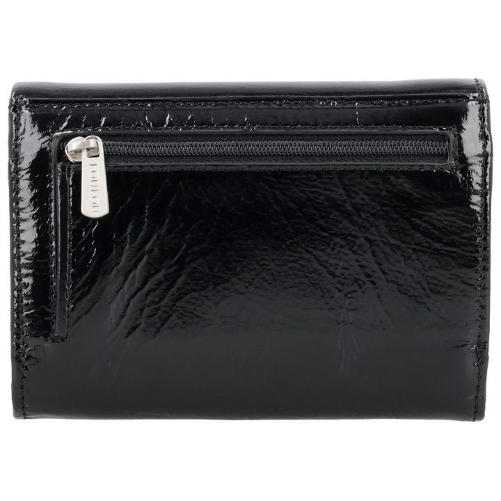 Achterkant van de LOULOU Fleur portemonnee #kleur_glace-black