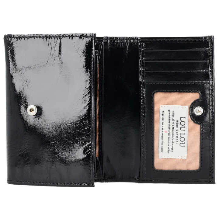 Binnenkant van de LOULOU Fleur portemonnee #kleur_glace-black