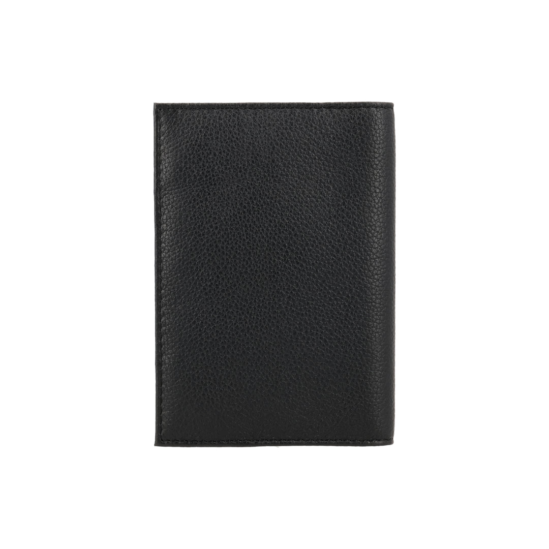 Achterkant van de LouLou Perite Valise paspoorthouder zwart #kleur_zwart