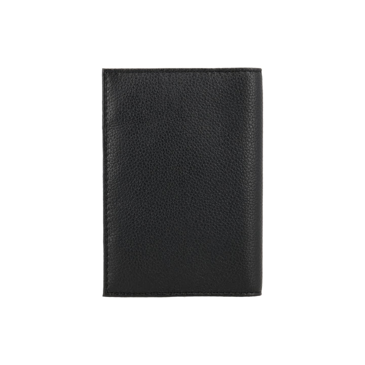 Achterkant van de LouLou Perite Valise paspoorthouder zwart #kleur_zwart