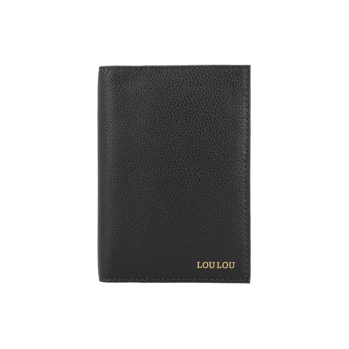 Voorkant van de LouLou Perite Valise paspoorthouder navy #kleur_navy