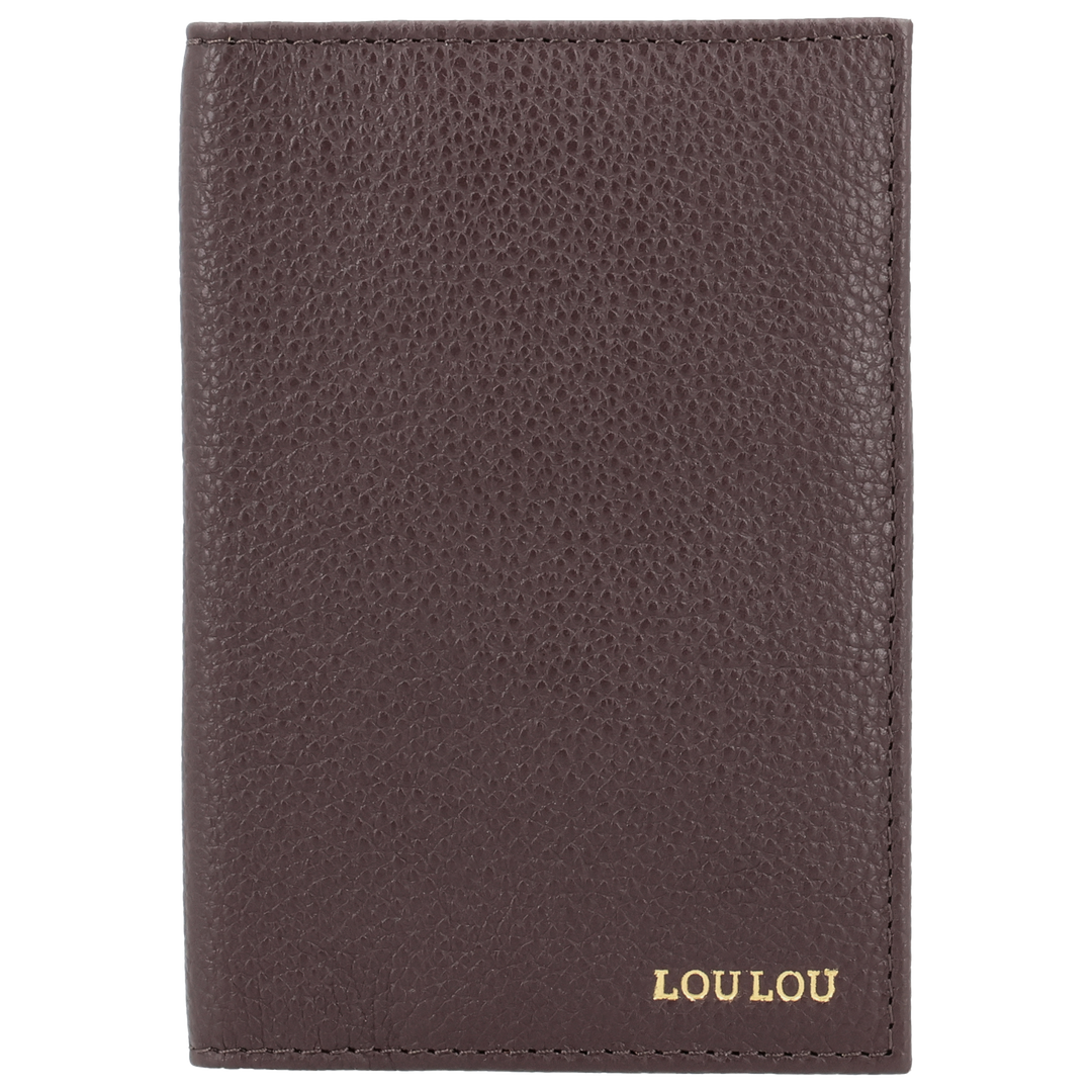 Voorkant van de LOULOU Valise paspoorthouder in de #kleur_merlot