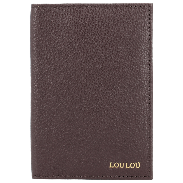 Voorkant van de LOULOU Valise paspoorthouder in de #kleur_merlot