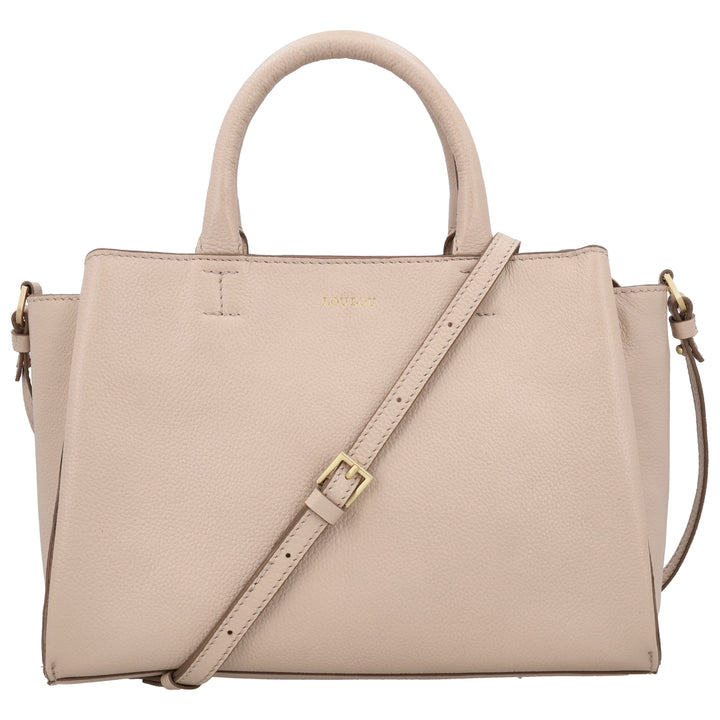 Voorkant van de LouLou Vera crossover tas in het cashmere #kleur_cashmere
