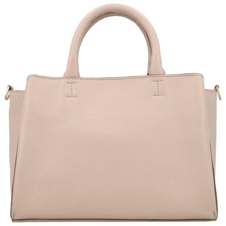 Achterkant van de LouLou Vera crossover tas in het cashmere #kleur_cashmere