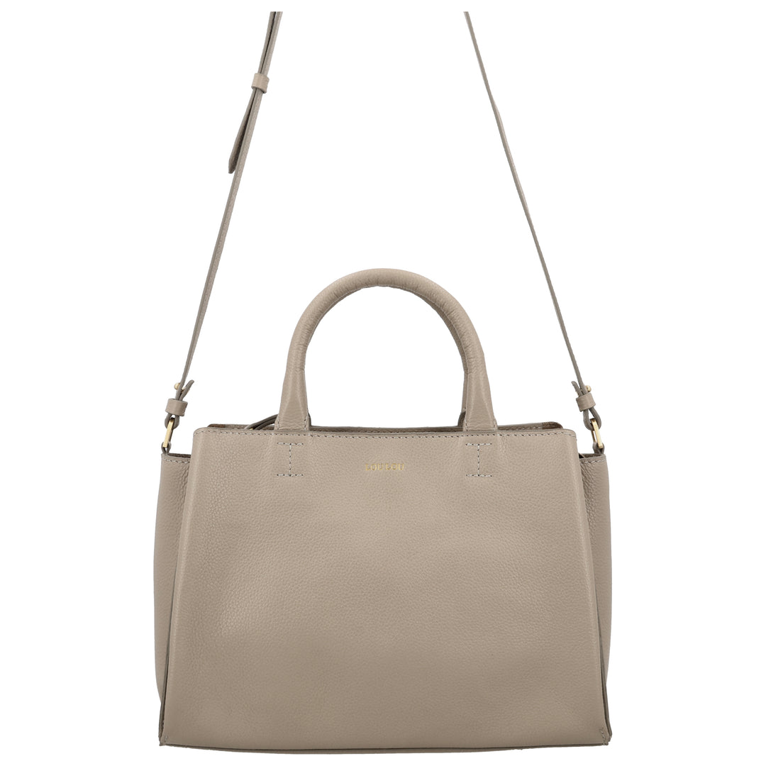 Voorkant met schouderriem #kleur_taupe