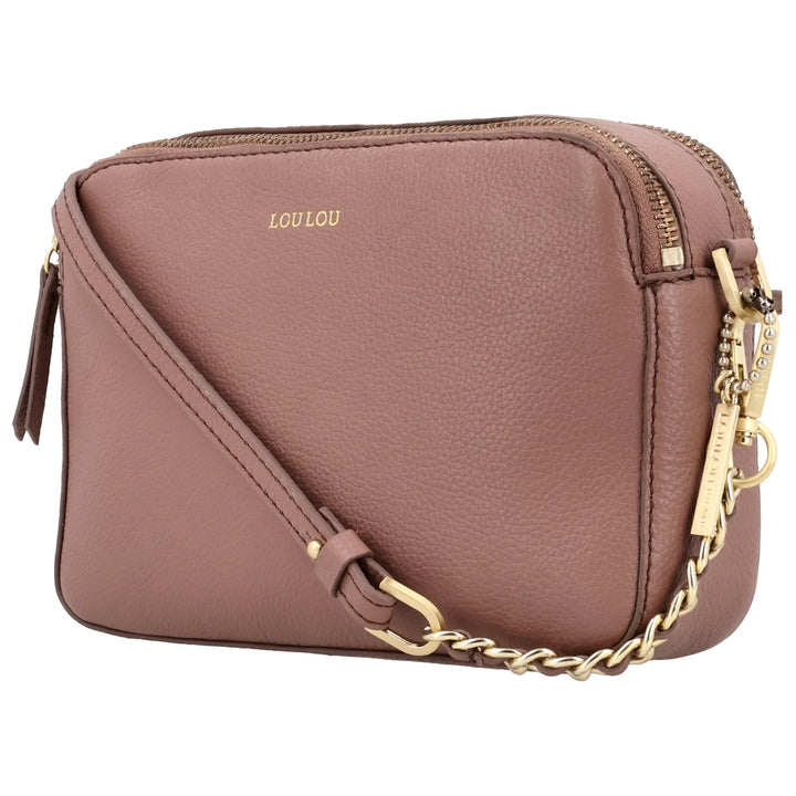 Voorzijde van de Lou Lou Zoe crossover tas mocha-mouse #kleur_mocha-mousse
