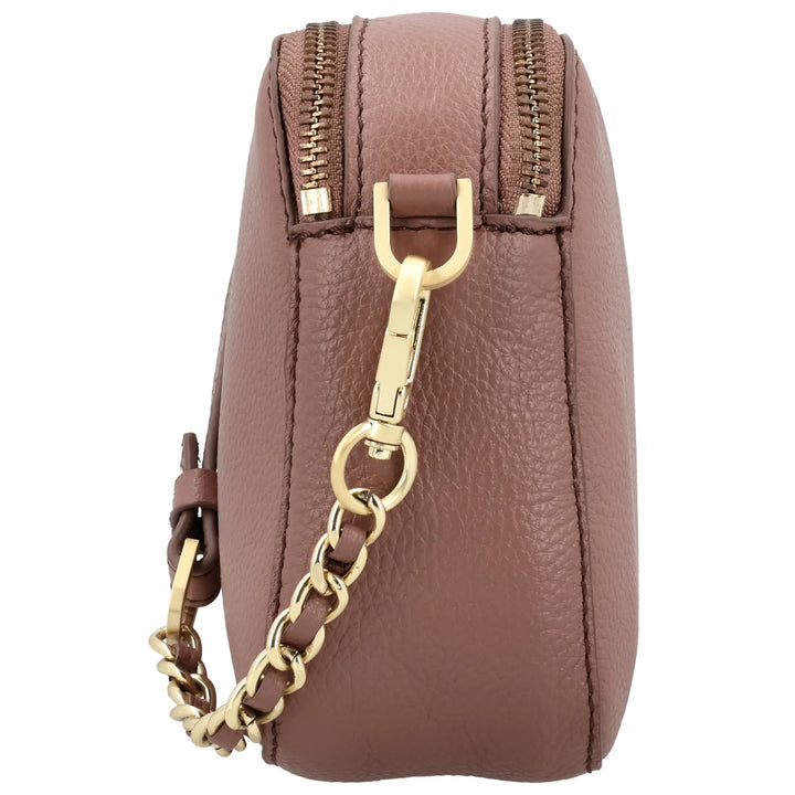 Zijkant van de Lou Lou Zoe crossover tas mocha mouse #kleur_mocha-mousse
