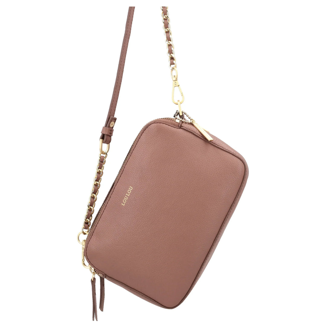De Lou Lou Zoe crossover tas mocha mouse hangend #kleur_mocha-mousse
