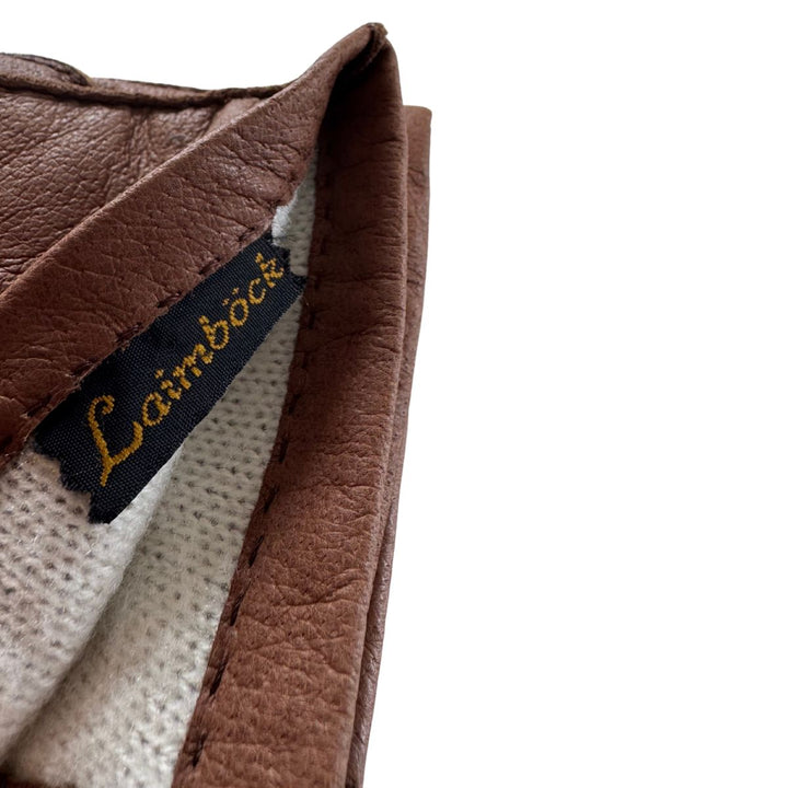 Binnenkant van de Laimbock leren dames handschoen beaver #kleur_beaver