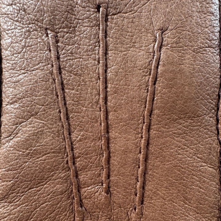 Bovenkant van de Laimbock leren dames handschoen beaver #kleur_beaver