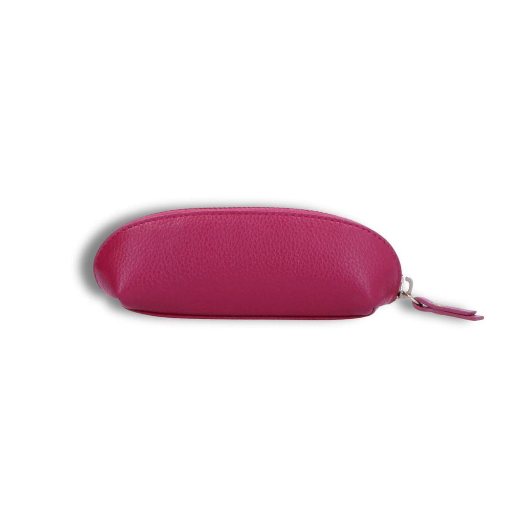 Achterkant Lou Lou leren etui berry #kleur_berry