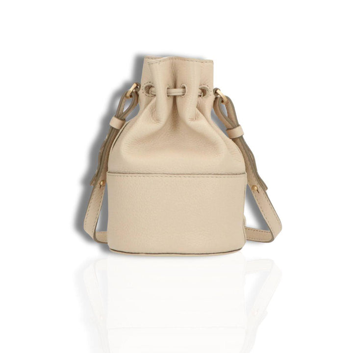 Achterkant Lou Lou Noa Leren crossbody tas beige #kleur_beige