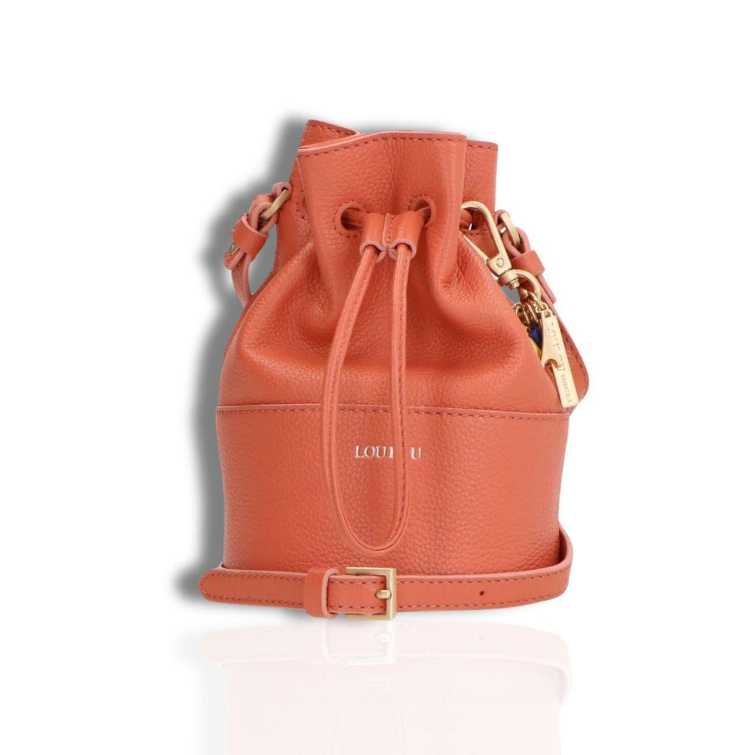 Voorkant Lou Lou Noa Leren crossbody tas oranje #kleur_oranje