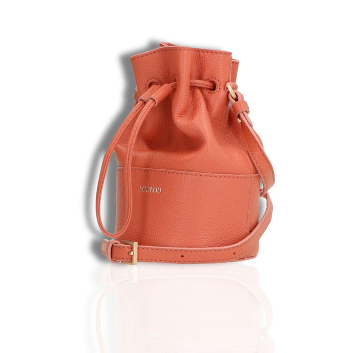 Voorzijde Lou Lou Noa Leren crossbody tas oranje #kleur_oranje