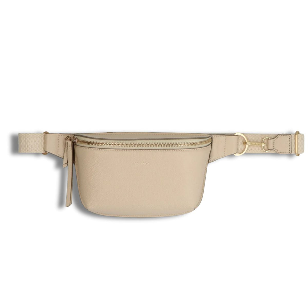 Voorkant Lou Lou Fannypack en slingbag biege #kleur_beige