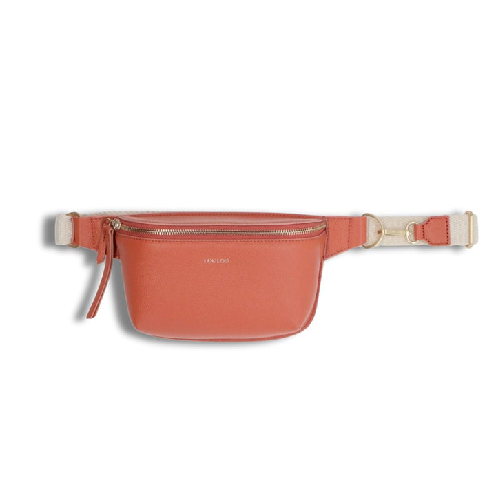 Voorkant Lou Lou Fannypack en slingbag zalm #kleur_zalm