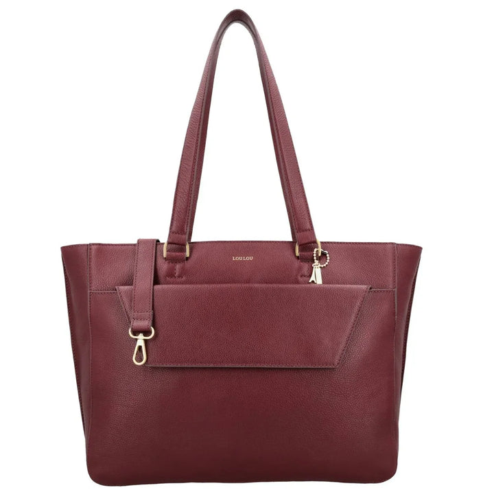 Voorkant van de Lou Lou Celine dames laptop werktas 15,6 ruby #kleur_ruby