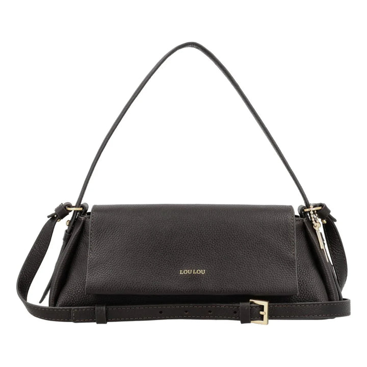 Voorkant met schouderriem #kleur_chocolade