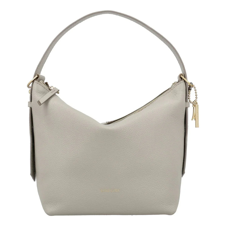 Voorkant zonder schouderriem  van de Lou Lou Lois leren schoudertas fog #kleur_fog