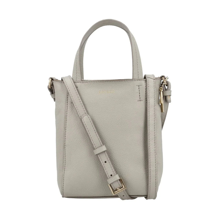 Voorkant van de Lou Lou Naomi leren crossover tas in fog #kleur_fog
