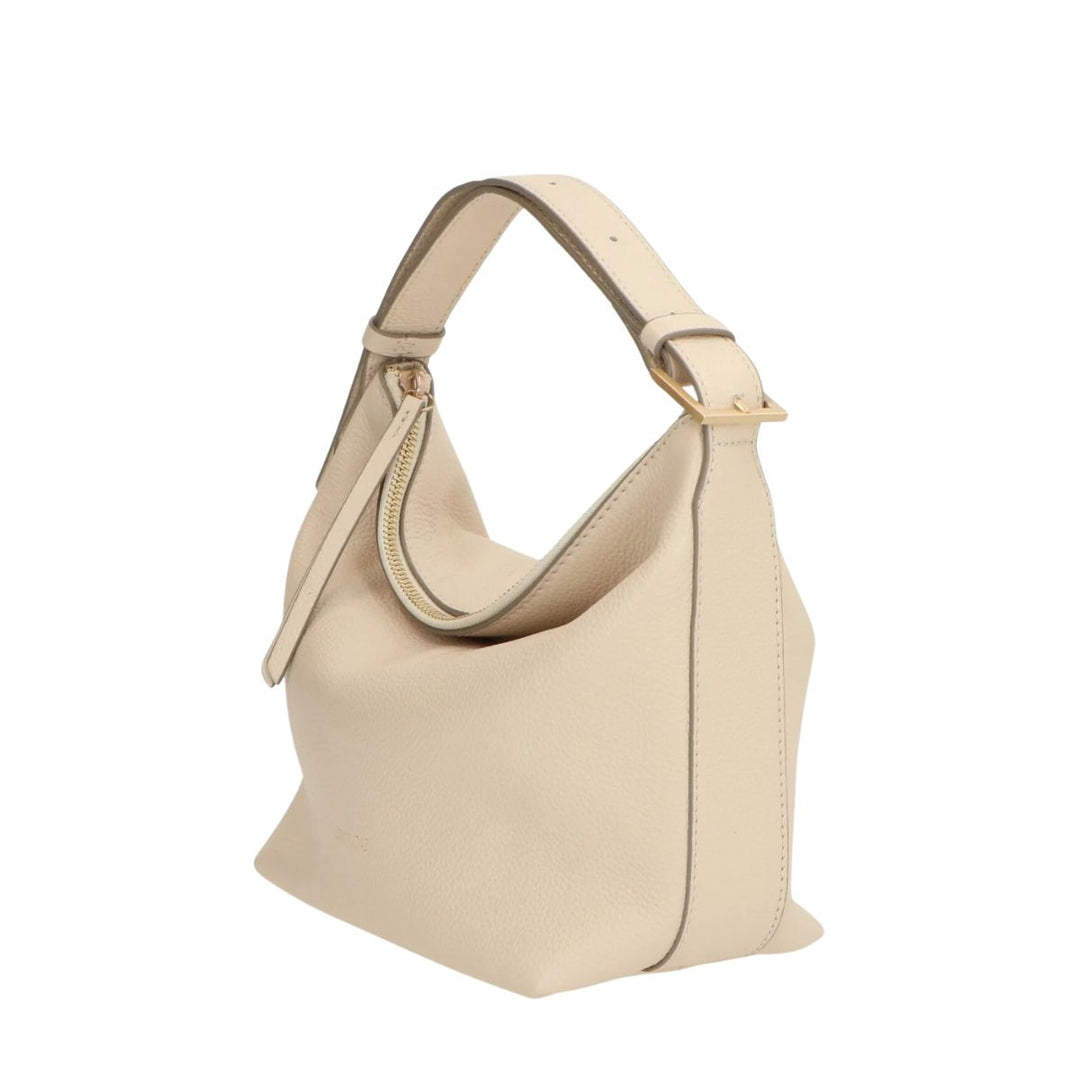 Voorzijde LouLou Marie Leren Hobo beige #kleur_beige