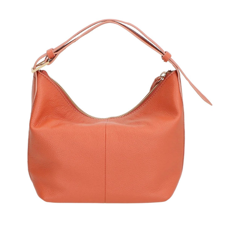 Achterkant LouLou Marie Leren Hobo oranje #kleur_oranje