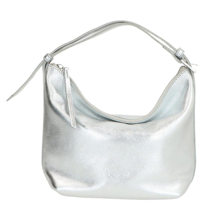 Voorkant LouLou  Marie  Leren Hobo zilver #kleur_zilver