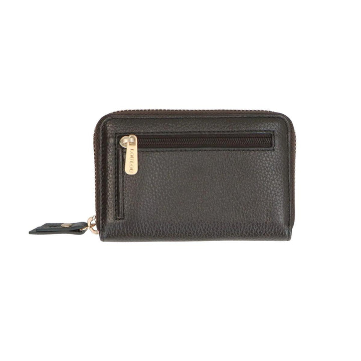 Achterkant LouLou Petite Emilie leren portemonnee donkerbruin #kleur_donkerbruin