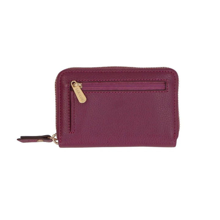 Achterkant LouLou Petite Emilie leren portemonnee plum #kleur_plum
