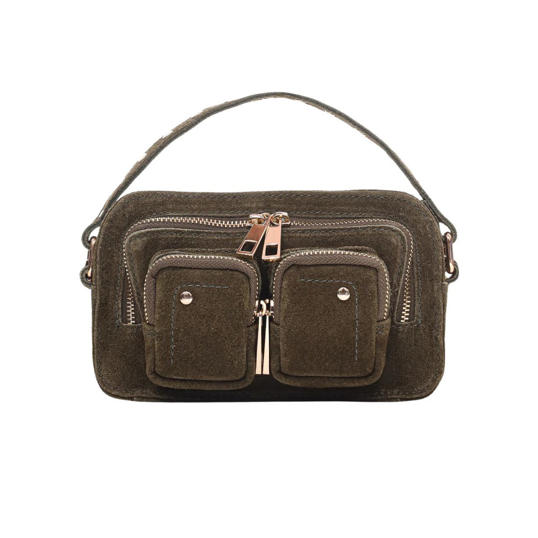 Voorkant van de Nunoo Helena suede olijf #kleur_olijf