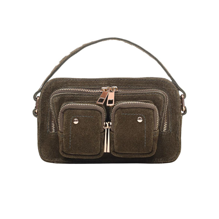 Voorkant van de Nunoo Helena suede olijf #kleur_olijf