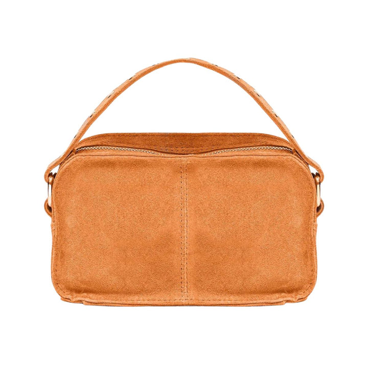 Achterkant van de Nunoo Helena suede orange #kleur_orange