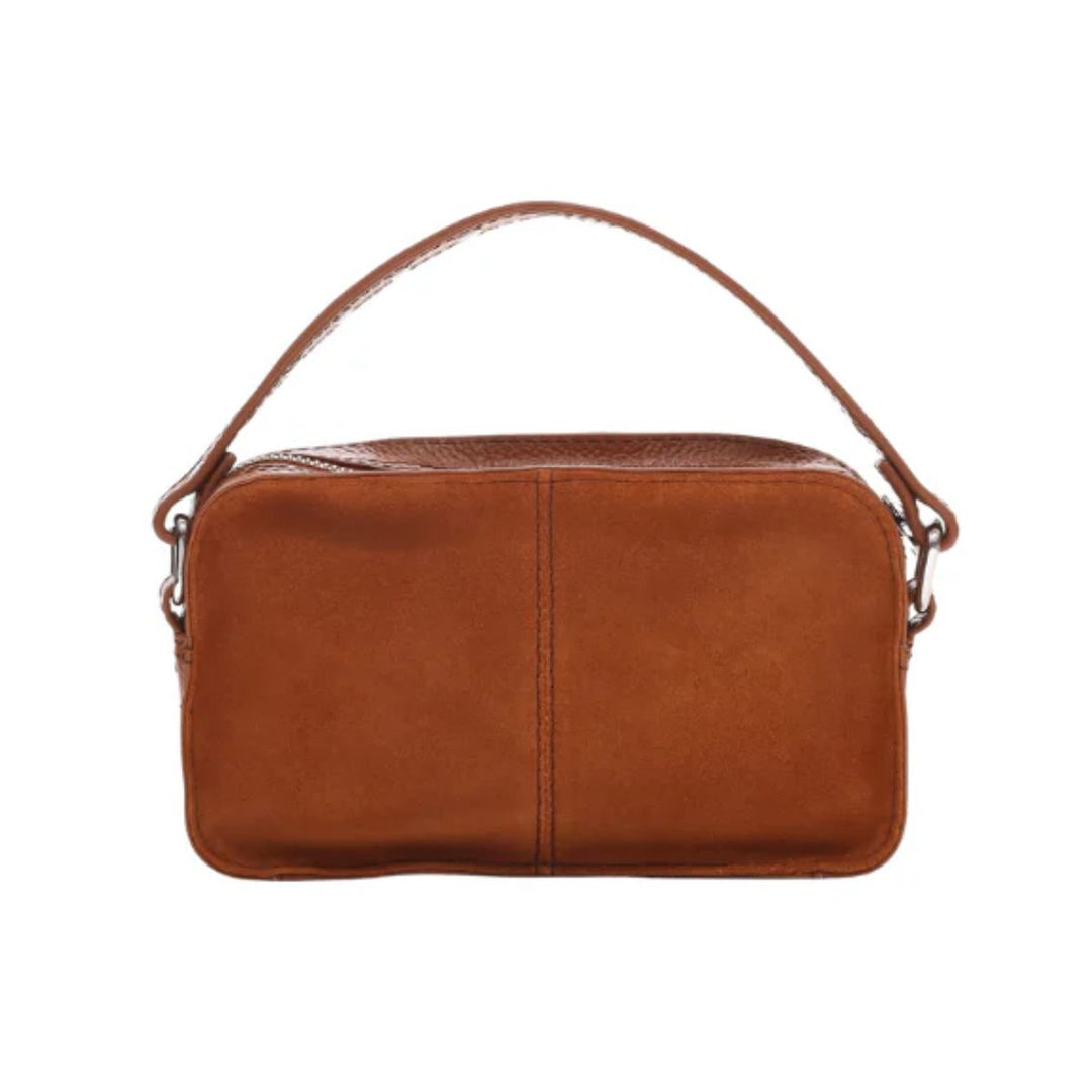 Achterkant van de Nunoo helena suede bruin #kleur_bruin 