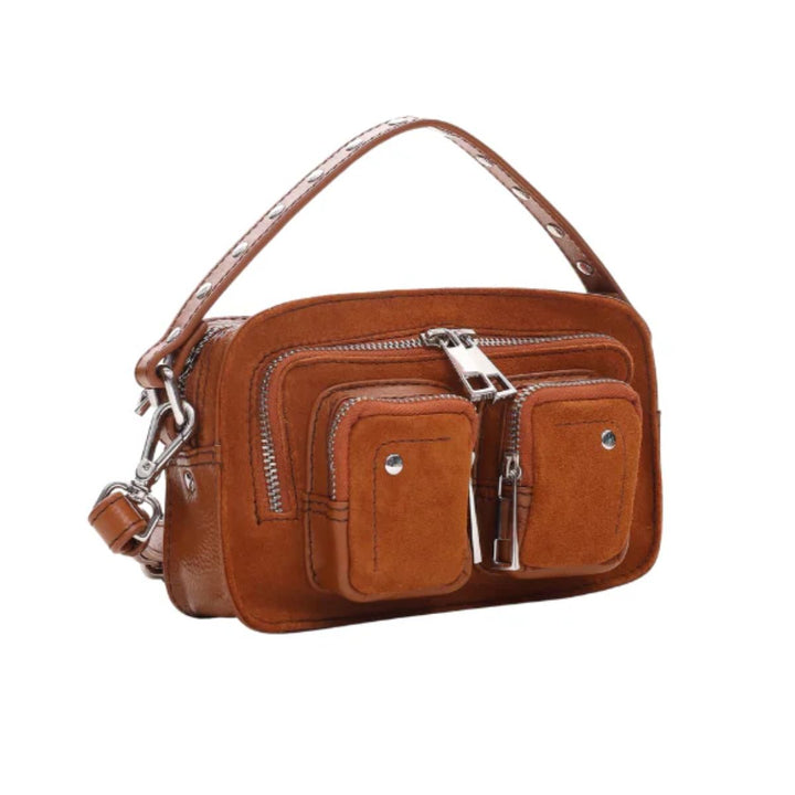 Voorzijde van de Nunoo helena suede bruin #kleur_bruin 