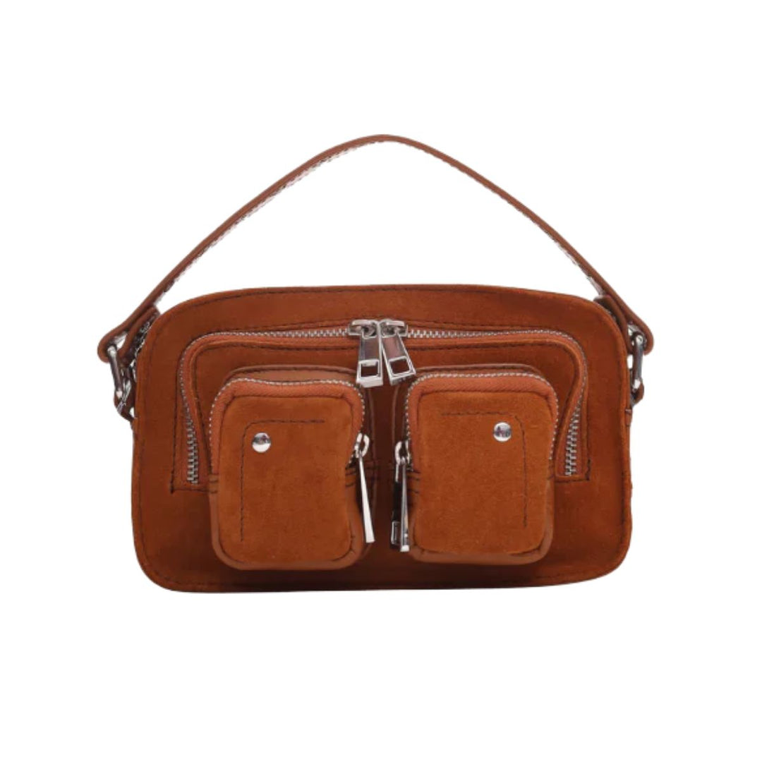 Voorkant van de Nunoo helena suede bruin #kleur_bruin 
