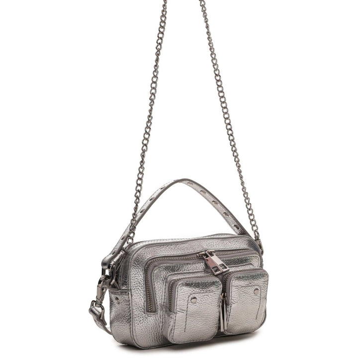 Voorzijde van de Nunoo Helena Metallic Zilver #kleur_zilver