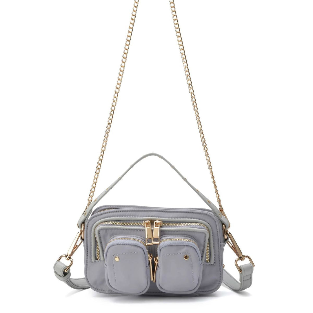 Voorkant van de Nunoo helena nylon grijs-goud #kleur_grijs-goud