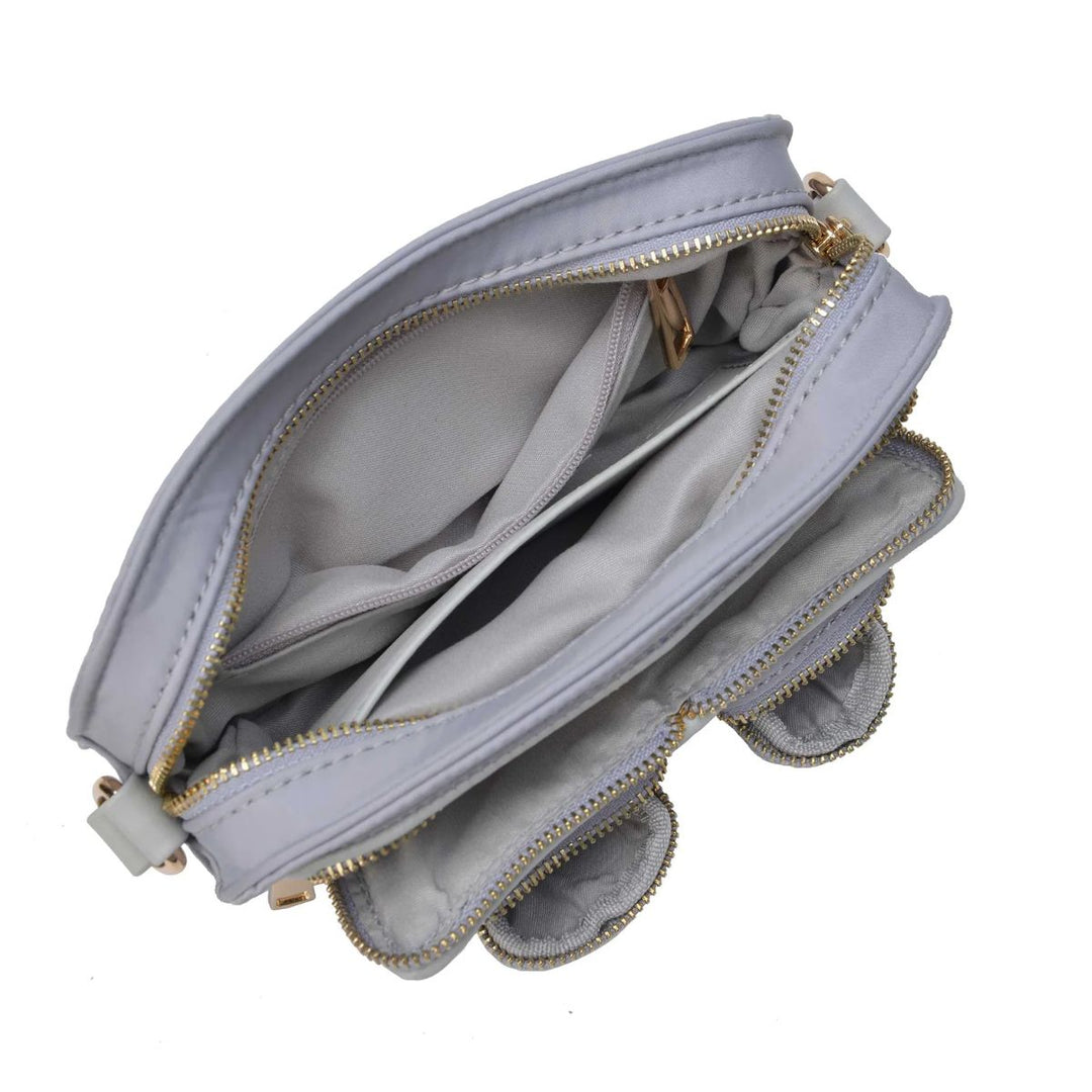 Binnenkant van de Nunoo helena nylon grijs-goud #kleur_grijs-goud