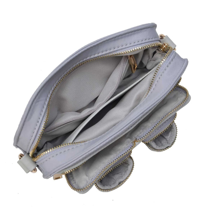 Binnenkant van de Nunoo helena nylon grijs-goud #kleur_grijs-goud