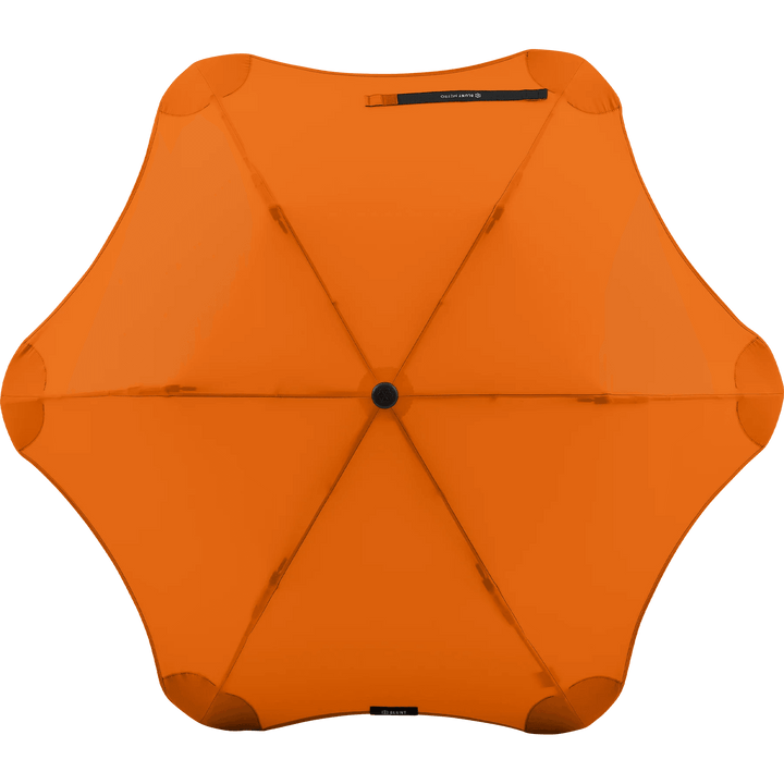 Bovenkant Blunt Metro opvouwbare paraplu in het oranje #kleur_oranje