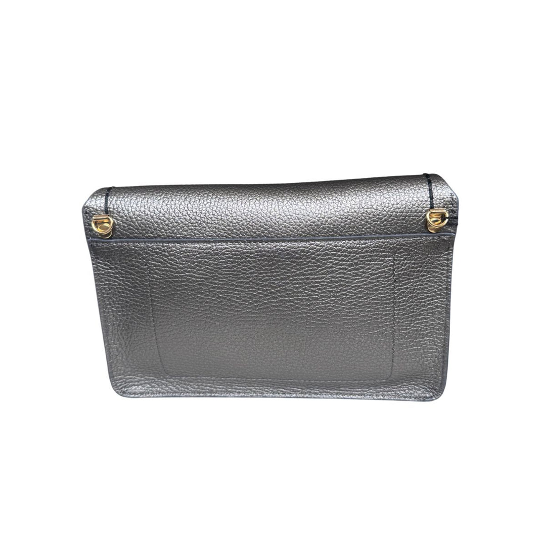 Achterkant van de Plinio Visona 20631 leren crossbody tas in het silver #kleur_silver