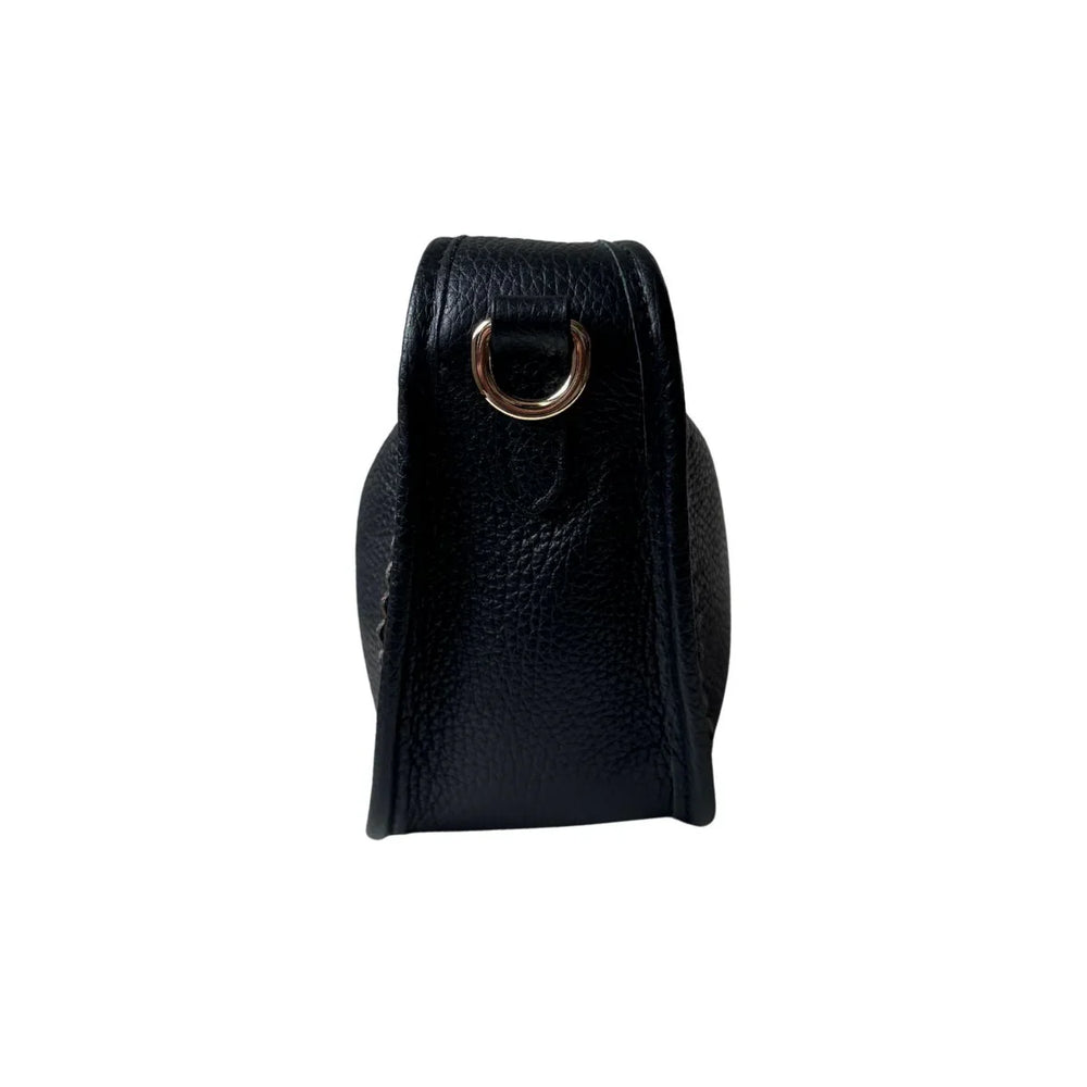 Zijkant van Plinio Visona 23140 Leren handtas zwart #kleur_zwart