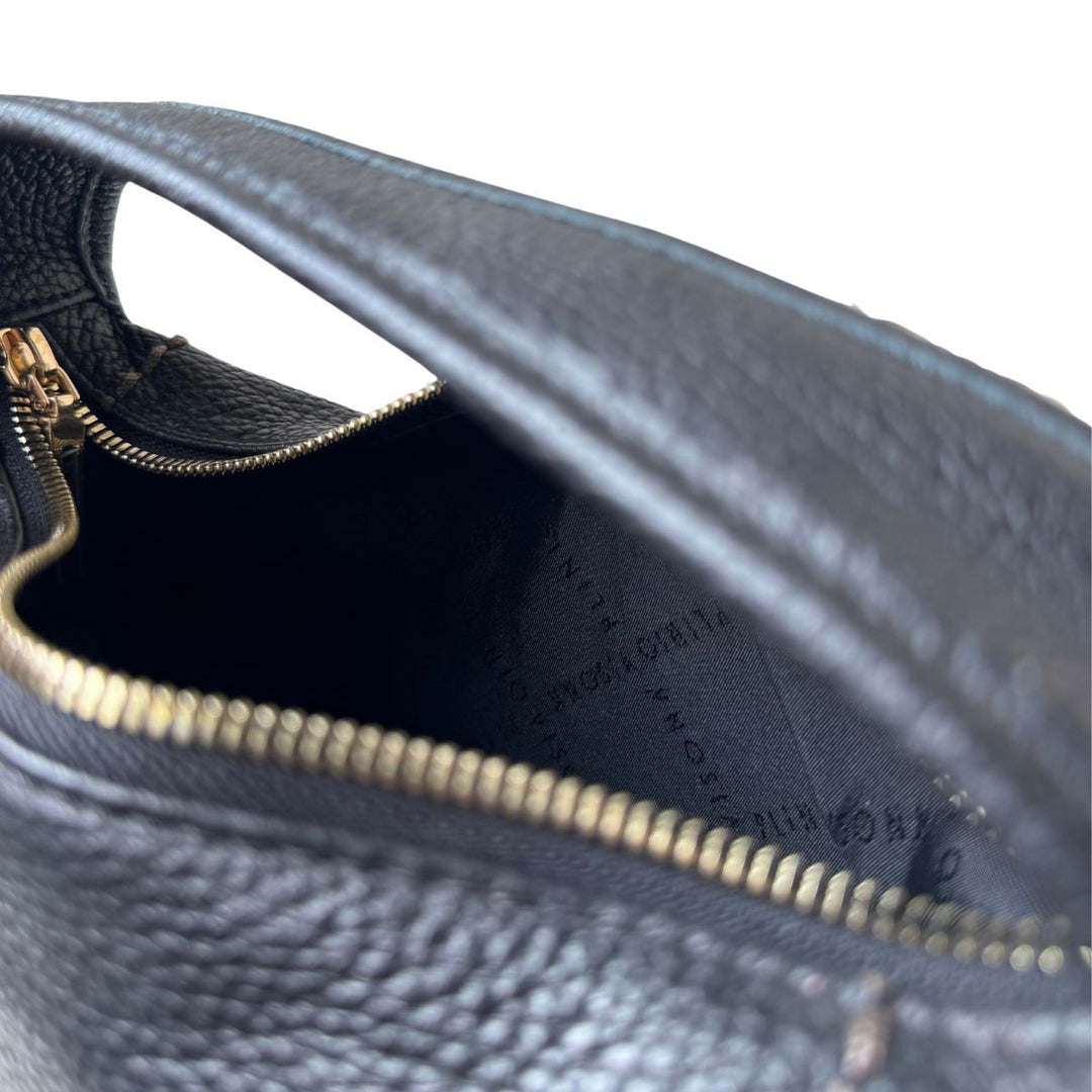 Binnenkant van Plinio Visona 23140 Leren handtas zwart #kleur_zwart
