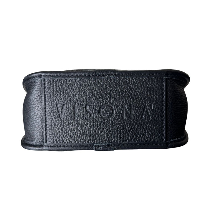 Onderkant van Plinio Visona 23140 Leren handtas zwart #kleur_zwart
