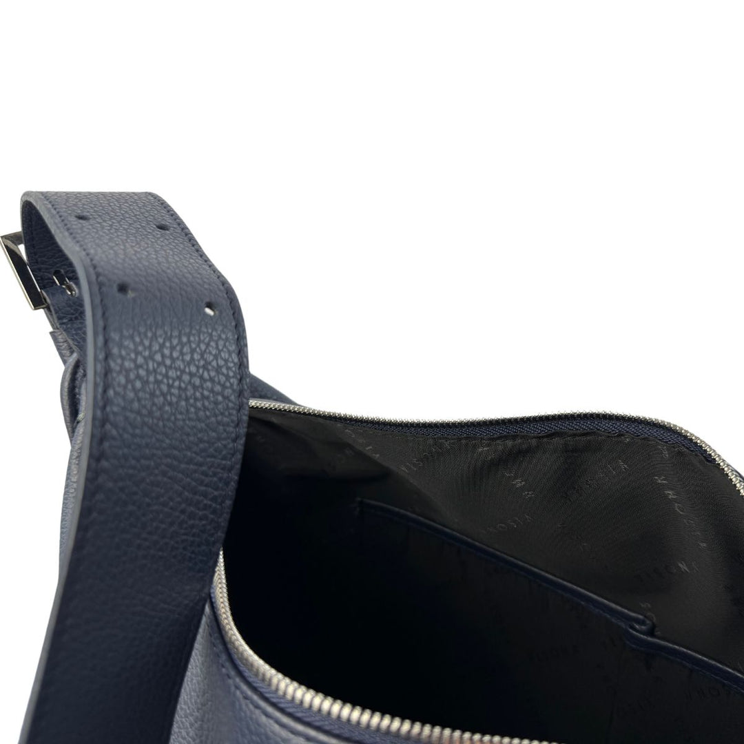 Binnenkant van de Plinio Visona 24152 leren handtas navy #kleur_navy
