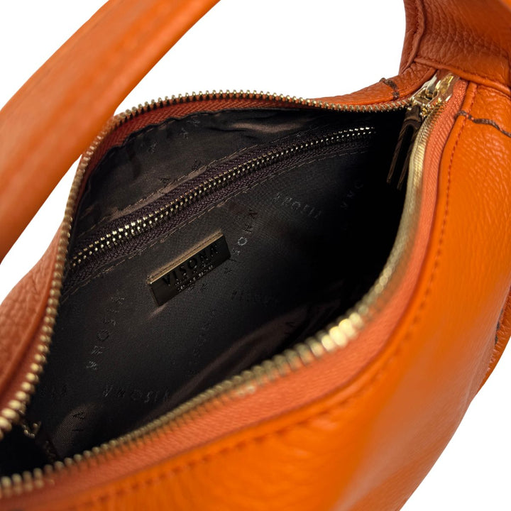 Binnenkant van de Plinio Visona _23140_ Leren handtas oranje #kleur_oranje